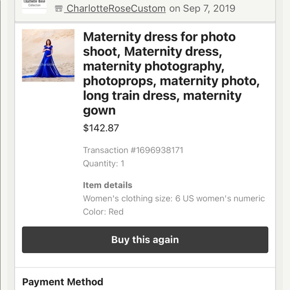 Maternity photoshoot dress with veil - Picture 2 of 2